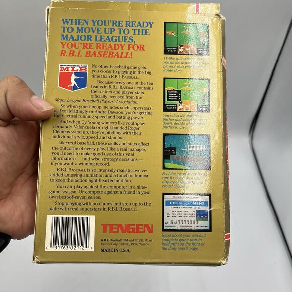 R.B.I. Baseball: Tengen (Nintendo NES) With Box/Sleeve - Picture 8 of 14